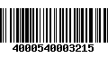 Código de Barras 4000540003215