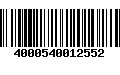 Código de Barras 4000540012552