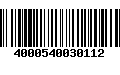 Código de Barras 4000540030112