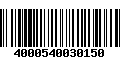 Código de Barras 4000540030150