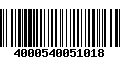 Código de Barras 4000540051018