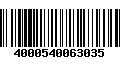 Código de Barras 4000540063035