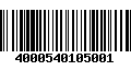 Código de Barras 4000540105001