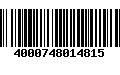 Código de Barras 4000748014815