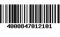 Código de Barras 4000847012101