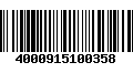 Código de Barras 4000915100358