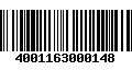 Código de Barras 4001163000148