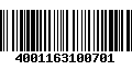 Código de Barras 4001163100701