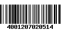 Código de Barras 4001207020514