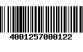 Código de Barras 4001257000122