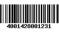 Código de Barras 4001428001231