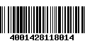 Código de Barras 4001428118014