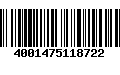 Código de Barras 4001475118722