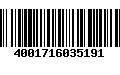 Código de Barras 4001716035191