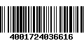 Código de Barras 4001724036616