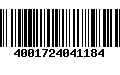 Código de Barras 4001724041184