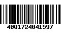 Código de Barras 4001724041597