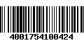 Código de Barras 4001754100424