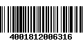 Código de Barras 4001812006316