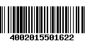 Código de Barras 4002015501622