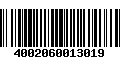 Código de Barras 4002060013019