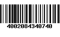 Código de Barras 4002084340740