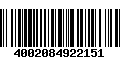 Código de Barras 4002084922151