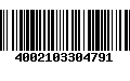 Código de Barras 4002103304791