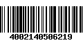 Código de Barras 4002140506219