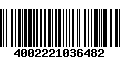 Código de Barras 4002221036482