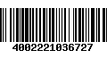 Código de Barras 4002221036727