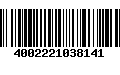 Código de Barras 4002221038141