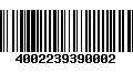 Código de Barras 4002239390002