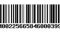 Código de Barras 400225665846000399