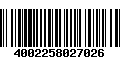 Código de Barras 4002258027026