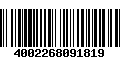 Código de Barras 4002268091819