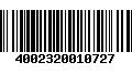 Código de Barras 4002320010727