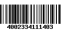 Código de Barras 4002334111403