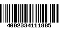 Código de Barras 4002334111885