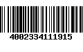 Código de Barras 4002334111915