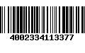 Código de Barras 4002334113377