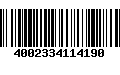 Código de Barras 4002334114190