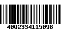 Código de Barras 4002334115098