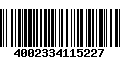 Código de Barras 4002334115227