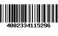 Código de Barras 4002334115296