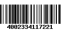 Código de Barras 4002334117221