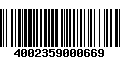 Código de Barras 4002359000669