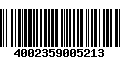 Código de Barras 4002359005213