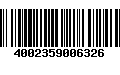 Código de Barras 4002359006326