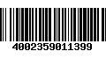 Código de Barras 4002359011399